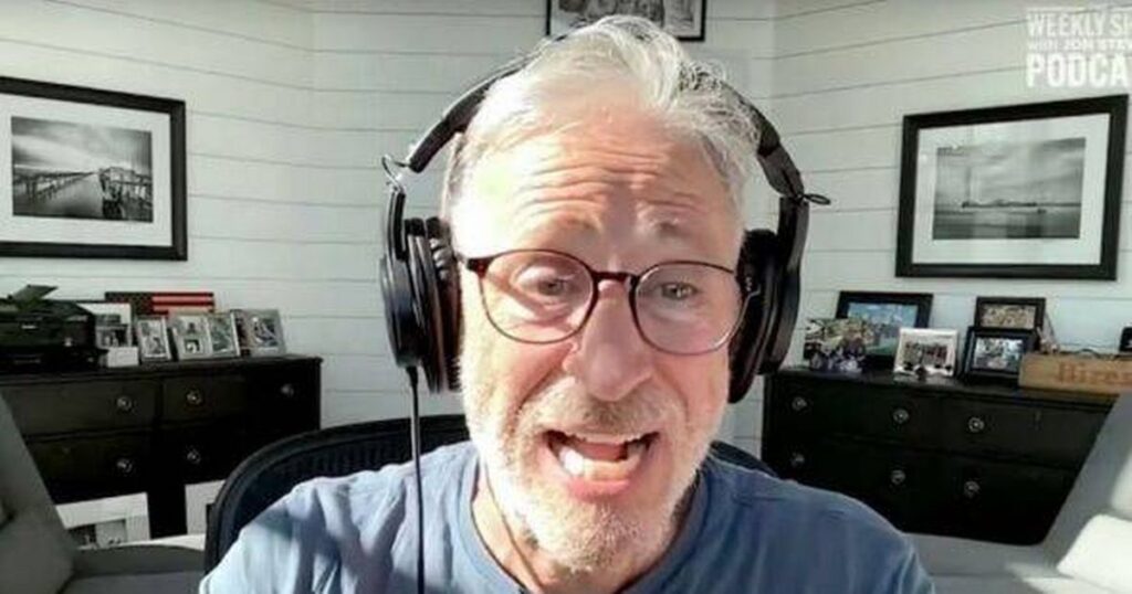 Jon Stewart rips into Jay Leno after he criticized Stephen Colbert trust project logo