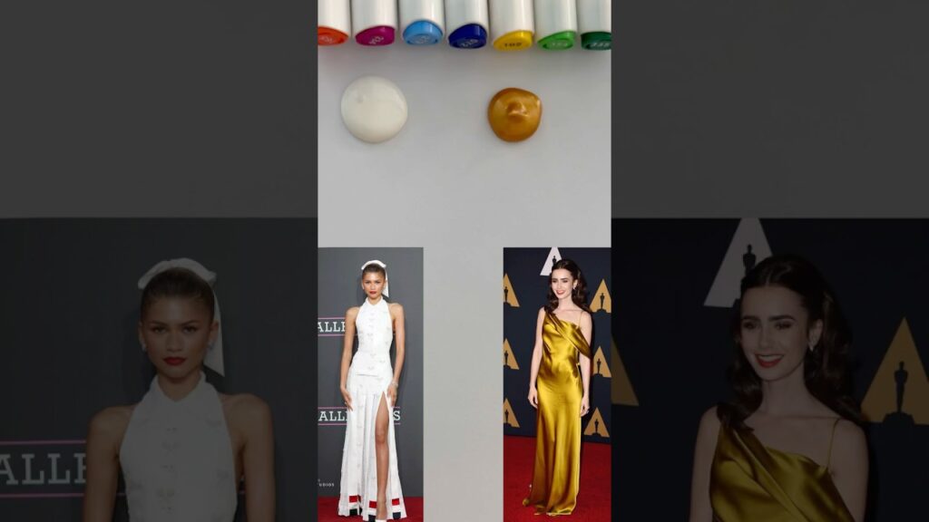 Zendaya vs Lily Collins | White + Gold Dress Swap πβ¨β Zendaya vs Lily Collins | White + Gold Dress Swap πβ¨β