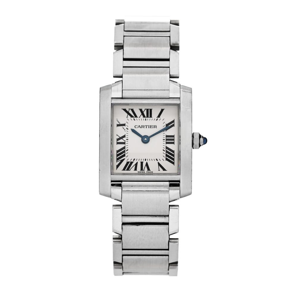 Stainless Steel 20mm Tank Francaise Quartz Watch