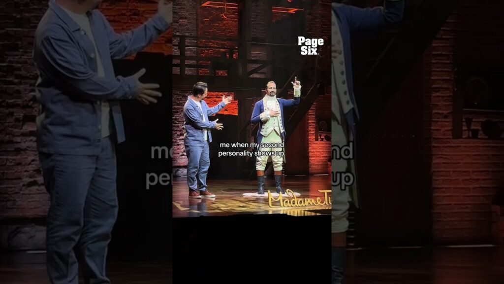 Lin-Manuel Miranda met his Madame Tussauds wax figure honoring 'Hamilton's' 10th Anniversary #shorts