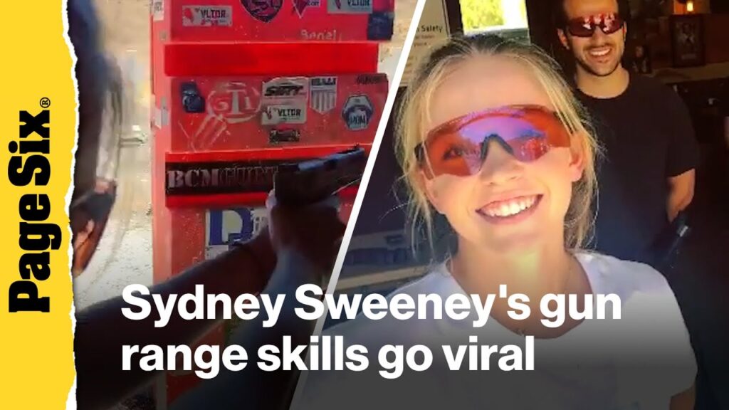 Sydney Sweeney’s gun range skills go VIRAL after American Eagle ad uproar: ‘Wifey material’