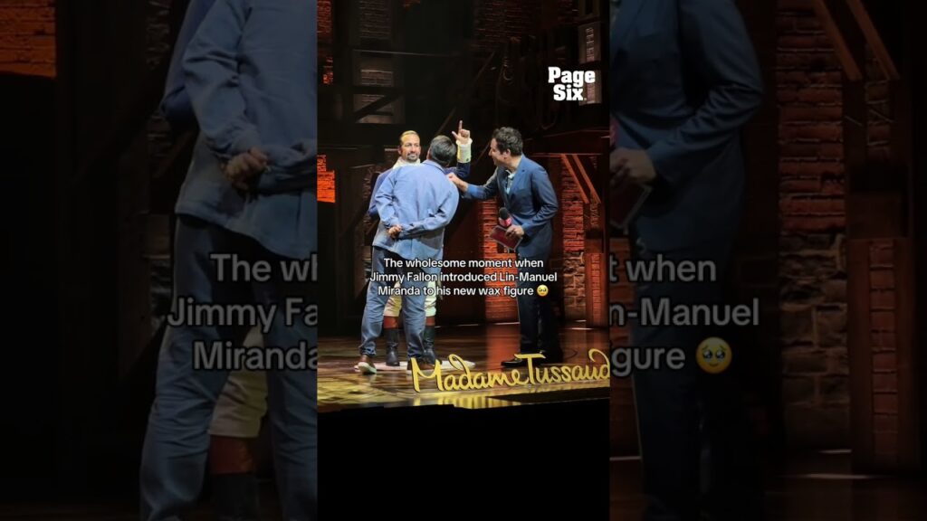 Jimmy Fallon unveiled Lin-Manuel Miranda’s new wax figure for Hamilton’s 10th Anniversary 🥹 #shorts Jimmy Fallon unveiled Lin-Manuel Miranda's new wax figure for Hamilton's 10th Anniversary 🥹 #shorts