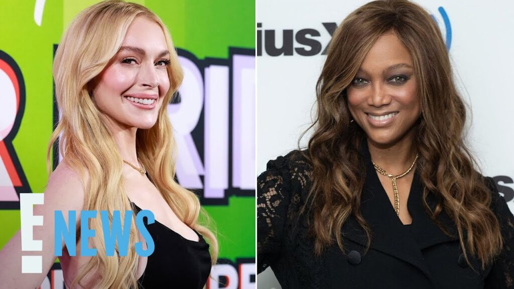 Lindsay Lohan & Tyra Banks Have Life-Size Reunion in Australia | E!