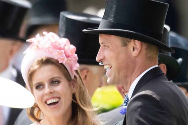 Prince William, Prince of Wales and Princess Beatrice of York attend day two of Royal Ascot 2024 at Ascot Racecourse on June 19, 2024 in Ascot, England. (Photo by Samir Hussein/WireImage)