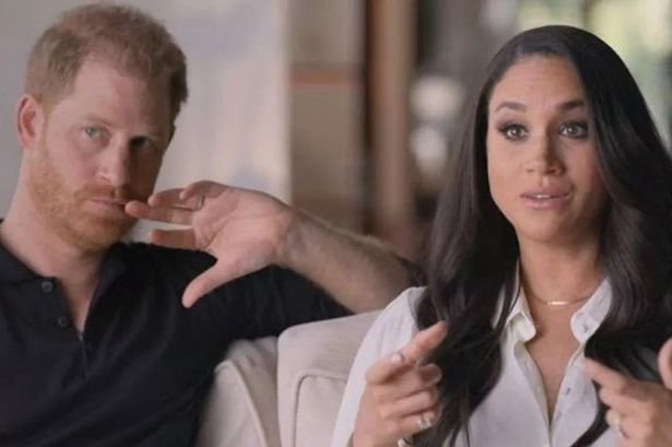 Harry and Meghan screenshot of Netflix docuseries