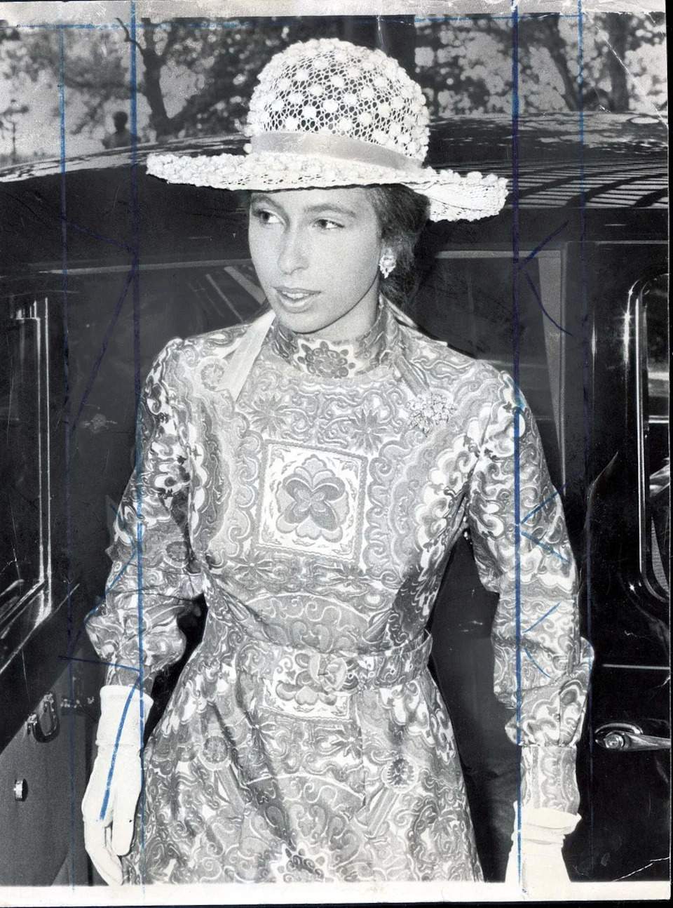 mandatory credit: photo by dennis hart/anl/shutterstock (891863a) princess anne now princess royal october 1972 princess anne wearing an open work hat and a gaily patterned dress arrives at the savoy hotel today for the womem of the year luch. among other guests were mrs. mary whitehuse disc jockey anne nightingale and actress glenda jackson....royalty princess anne now princess royal october 1972 princess anne waering an open work hat and a gaily patterned dress arrives at the savoy hotel today for the womem of the year luch. among other guests were mrs. mary whitehuse disc jockey anne nightinga
