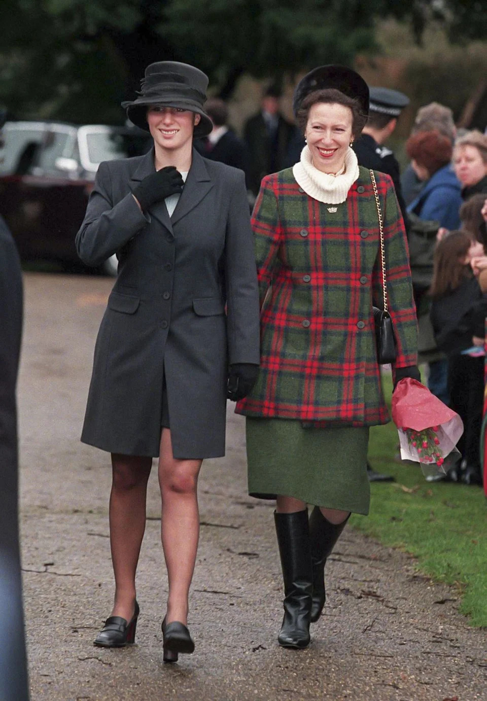royals attend sandringham church christmas 1998