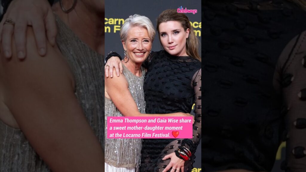 Emma Thompson and Gaia Wise share a mother-daughter moment at the Locarno Film Festival ✨💕