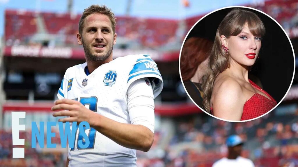 NFL's Jared Goff Reacts to Taylor Swift's Name-Drop on New Heights | E! News