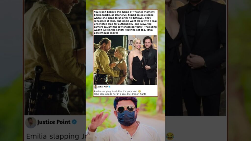 Emilia Clarke’s Epic Slap in Game of Thrones Shocks All!#memes#shortsvideo#shorts