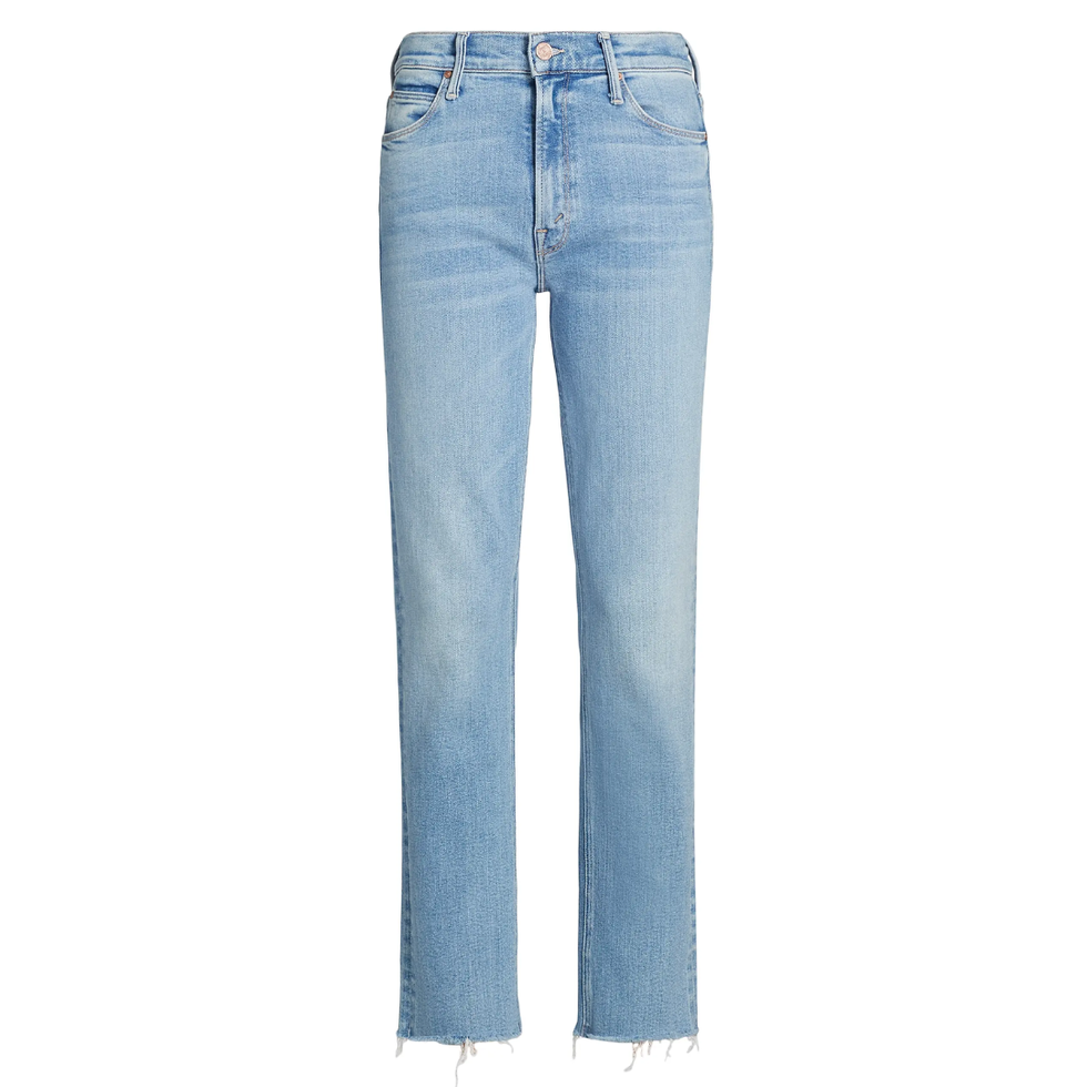 The Dazzler Mid-Rise Ankle-Fray Jeans