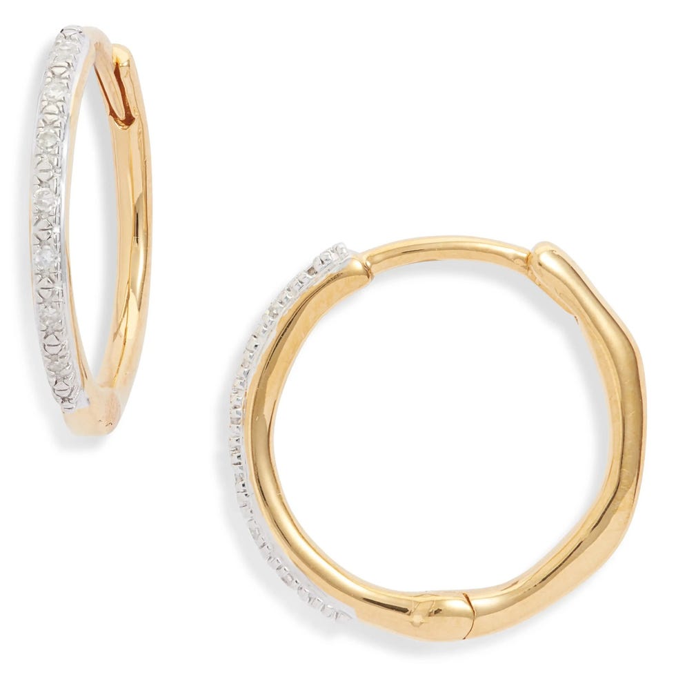 Small Riva Wave Diamond Hoops