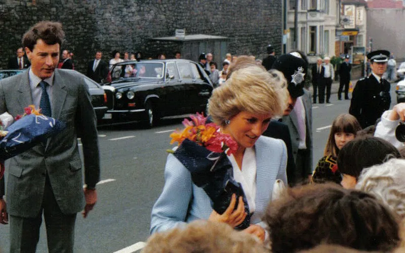 Princess Diana on a royal visit for the official opening of the community centre on Whitehall Road, Bristol in May 1987