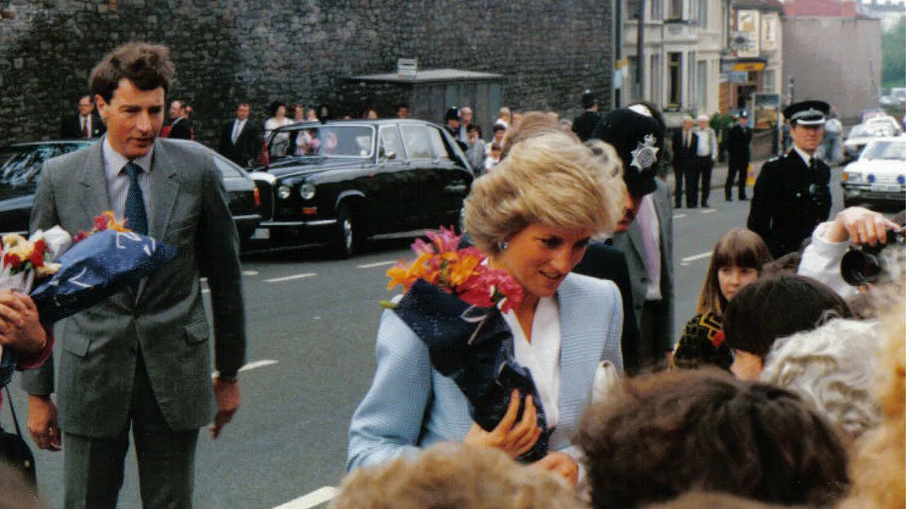 Princess Diana on a royal visit for the official opening of the community centre on Whitehall Road, Bristol in May 1987
