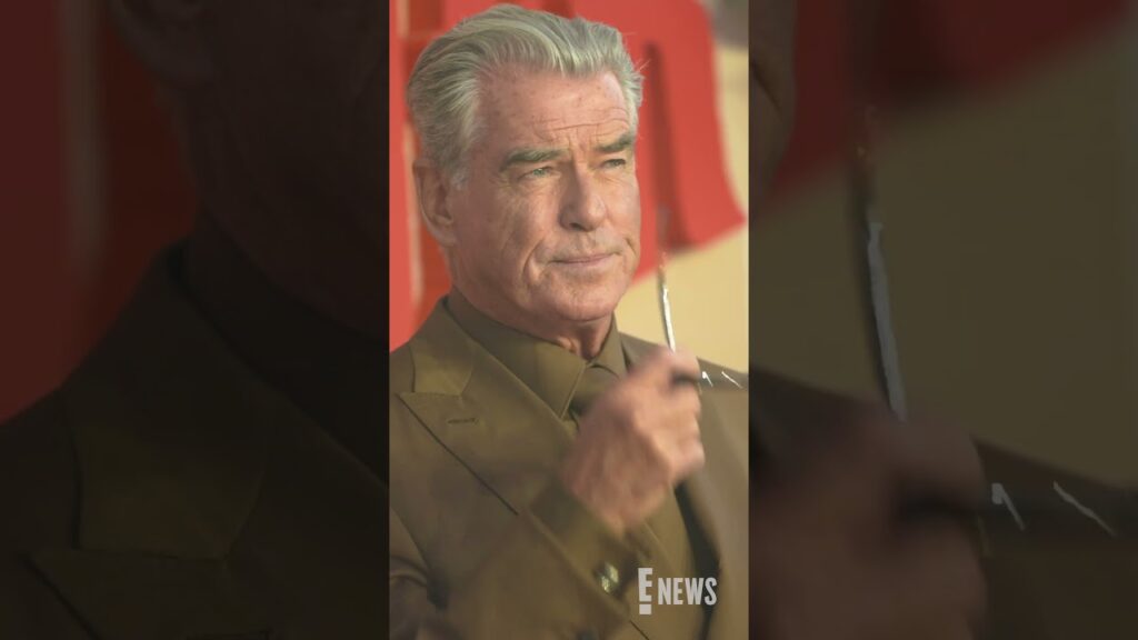 The name is Brosnan, Pierce Brosnan.🕶️ He arrived at "The Thursday Murder Club" UK premiere.