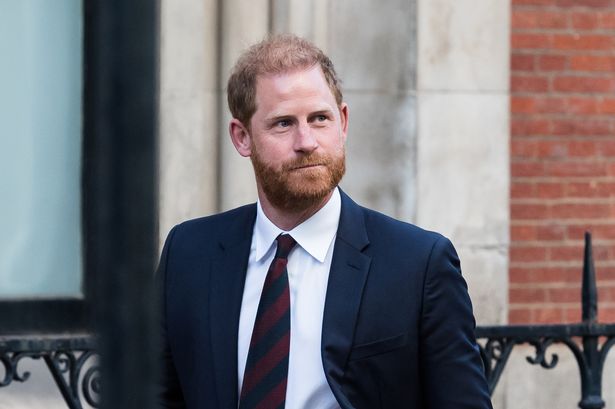 Prince Harry leaving High Court.