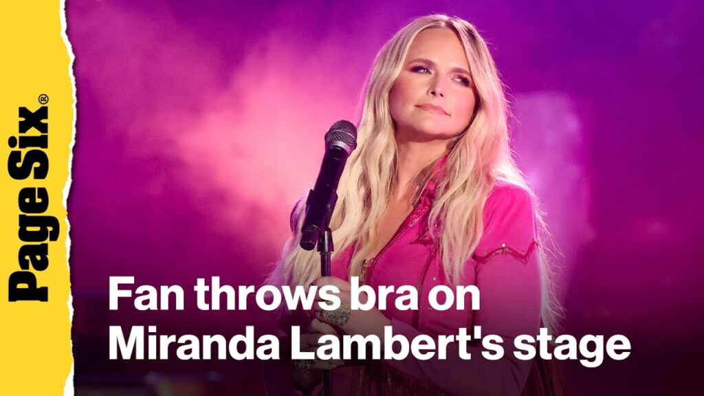 Fan throws bra on Miranda Lambert stage Fan throws bra on Miranda Lambert stage