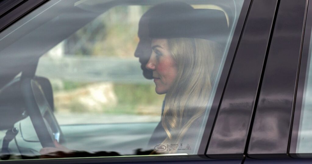 Kate goes BLONDE as she attends church with William and kids in united front Ipso logo