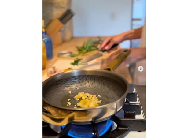 Meghan was seen cooking with this Our Place pan in the trailer