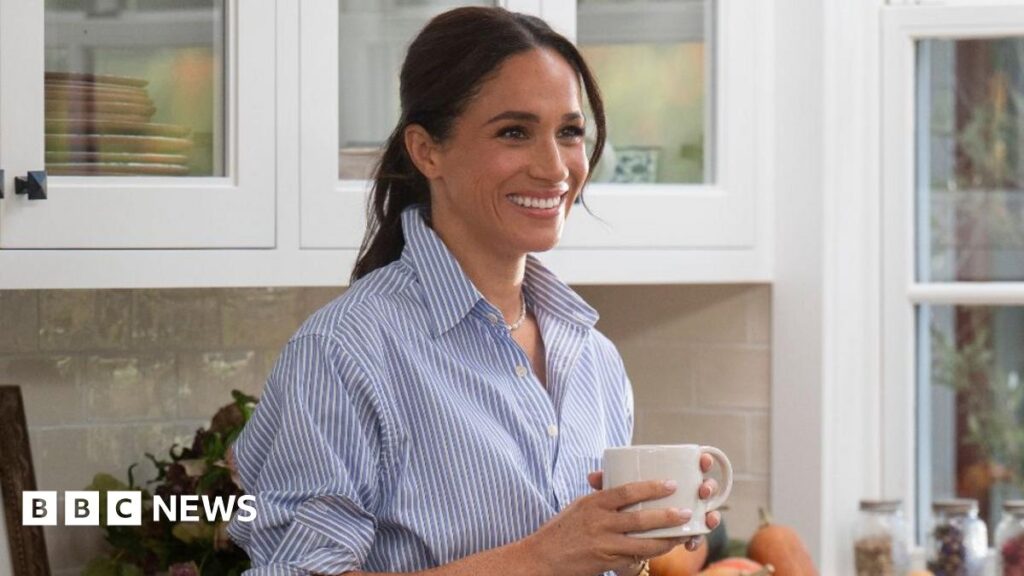 With Love, Meghan series 2: Who said ‘I love you’ first, and what Meghan misses about UK A picture of Meghan standing in a kitchen