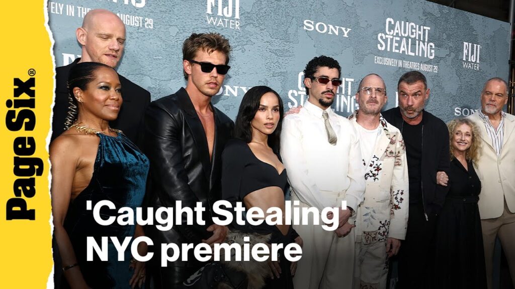 See the 'Caught Stealing' red carpet in NYC: Zoë Kravitz, Austin Butler, more