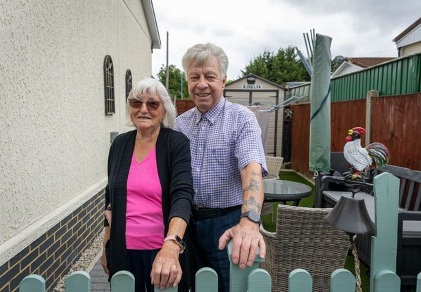 Rose and Norman Noyce at their home in Cranbourne Hall a mobile home park just a few hundred metres from the new home of the from The Prince and Princess of Wales'.