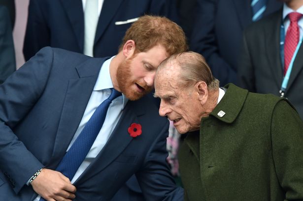 Prince Harry with his late grandfather Prince Philip 