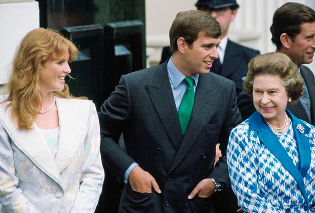 LONDON, UNITED KINGDOM - AUGUST 04:  The Duchess Of York (sarah Ferguson), The Duke Of York (prince Andrew), The Queen And Prince Charles Outside Clarence House For The Queen Mother's 86th Birthday.  (Photo by Tim Graham Photo Library via Getty Images)