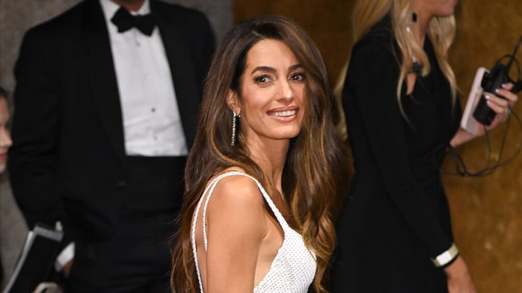 Amal Clooney just borrowed Kate Middleton's favourite colour combo - and wow