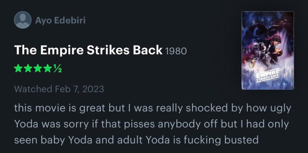 Some of Ayo Edebiri’s best Letterboxd reviews from her now deleted account