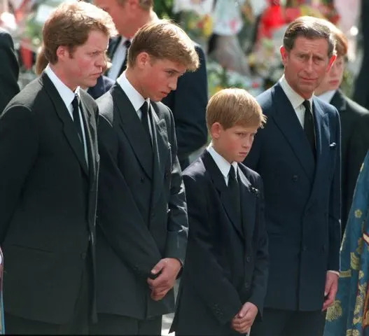 Getty Charles Spencer, Prince William, Prince Harry, and Prince Charles