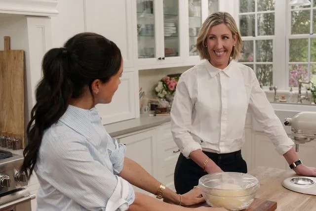 Courtesy of Netflix Meghan Markle and Clare Smyth on With Love, Meghan