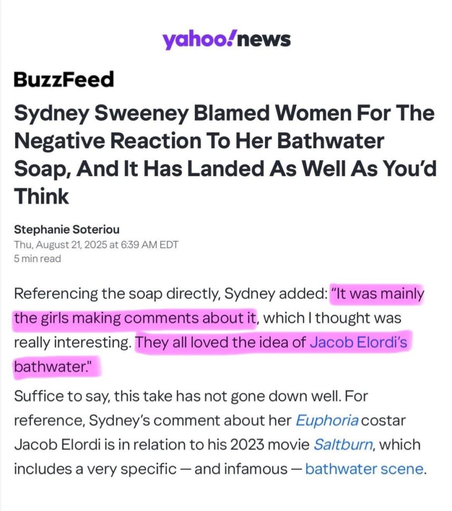 So who defended Jacob Elordi’s bathwater?