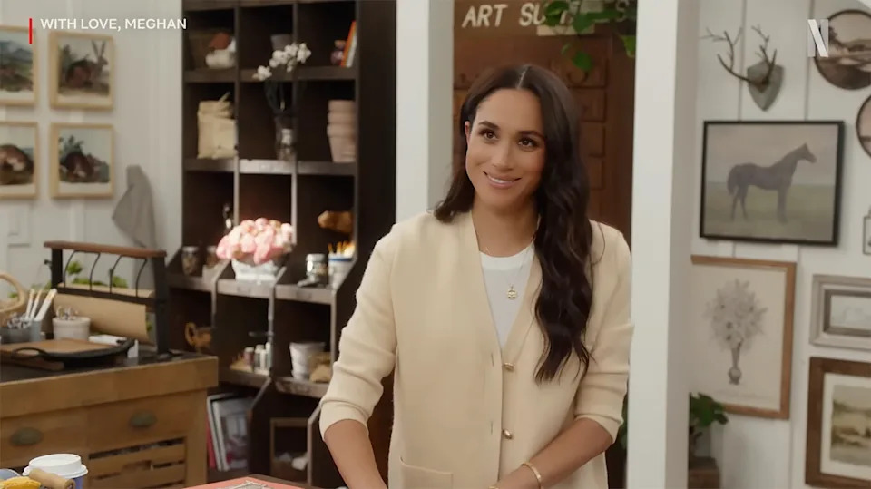 Meghan Markle is allegedly sending an “intentional” message to the royals with her fashion choices for Season 2 of “With Love, Meghan.” Netflix