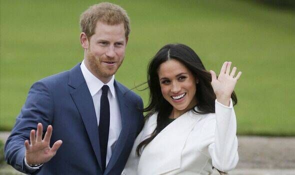 Meghan Markle and Harry on their engagement Meghan Markle and Harry on their engagement