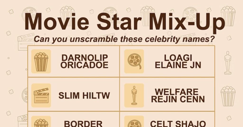 Only those with a high IQ can unscramble these 20 celebrity name anagrams Only those with a high IQ can unscramble these 20 celebrity name anagrams
