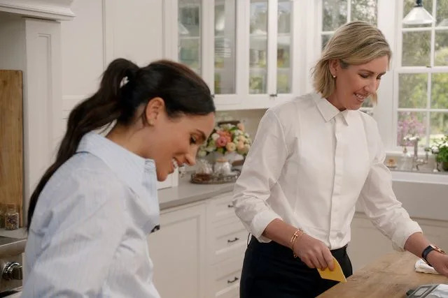 Courtesy of Netflix Meghan Markle and Clare Smyth on With Love, Meghan