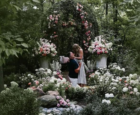 Instagram/Taylor Swift Travis Kelce and Taylor Swift's engagement portrait.