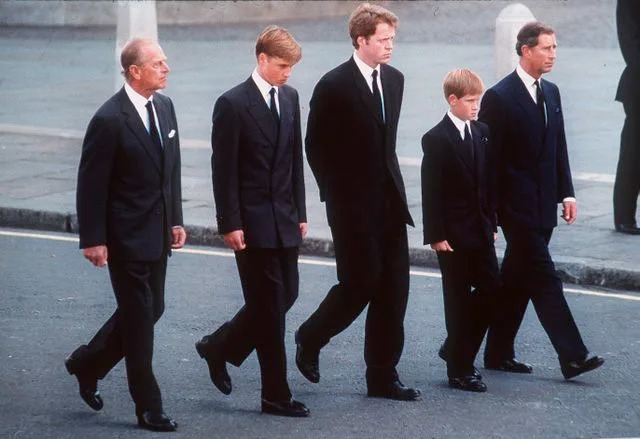 Getty Prince Philip, Prince William, Charles Spencer, Prince Harry, and Prince Charles
