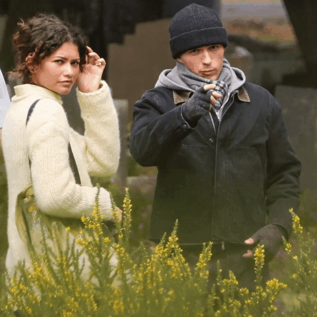 Zendaya and her fiancé Tom Holland on the set of 'Spider-Man: Brand New Day' in London