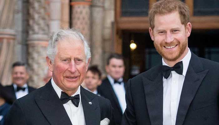 King Charles with Prince Harry: File photo