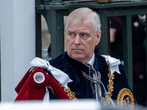 Prince Andrew, Duke of York at Westminster Abbey during the Coronation of King Charles III and Queen Camilla on May 6, 2023 in L Prince Andrew, Duke of York at Westminster Abbey during the Coronation of King Charles III and Queen Camilla on May 6, 2023 in L