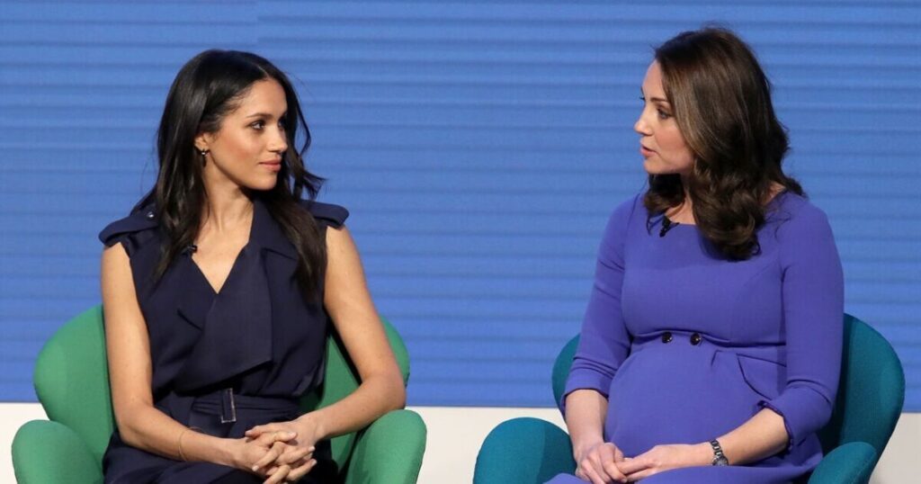 Princess Kate ‘grimaced’ after tense Meghan Markle moment | Royal | News Princess Kate ‘grimaced’ after tense Meghan Markle moment | Royal | News