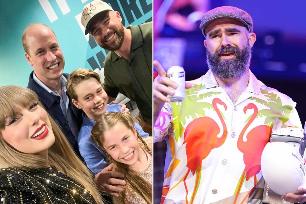 Taylor Swift Recalls Travis Kelce's Brother Jason Panicking Over Drinking Beer When Meeting Prince William and His Children