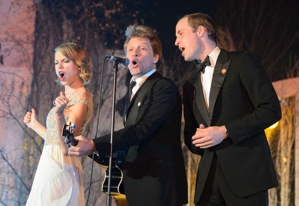 Taylor Swift, Jon Bon Jovi y el príncipe Guillermo