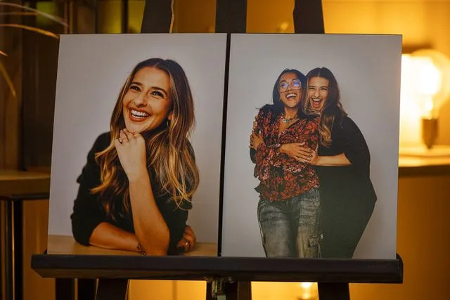 Shane Sinclair/Getty Two of Liz Hatton's images displayed in Paddington, London in November 2024