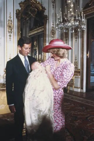 Getty Prince Charles and Princess Diana at Prince William's christening on August 4, 1982