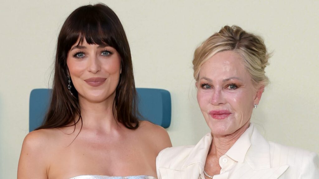 Melanie Griffith supports Dakota Johnson at 'Splitsville' premiere