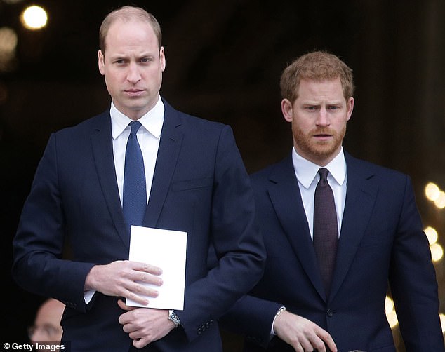 William and Harry in 2017. The brothers allegedly had a testy phone call following allegations that Meghan was rude to staff at Kensington Palace