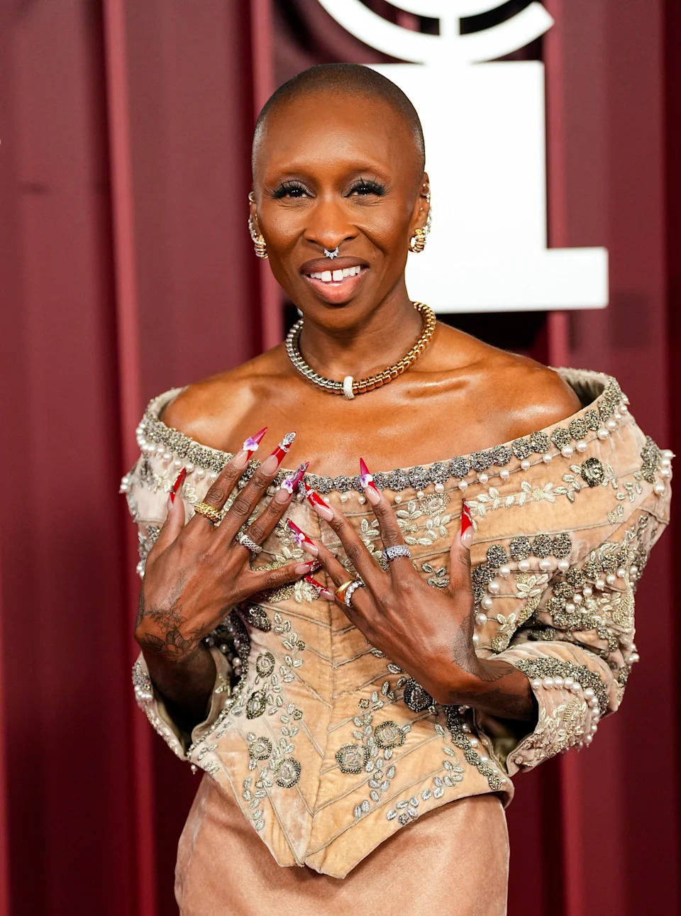 Cynthia Erivo posing at an event